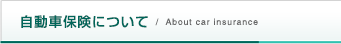 自動車保険について