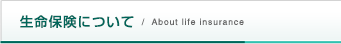 生命保険について